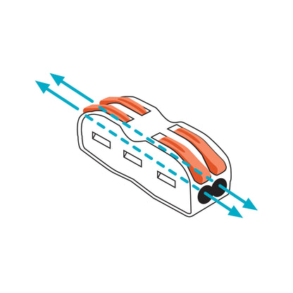 2-Way Pass-Through Reusable Splicing Wire Connectors