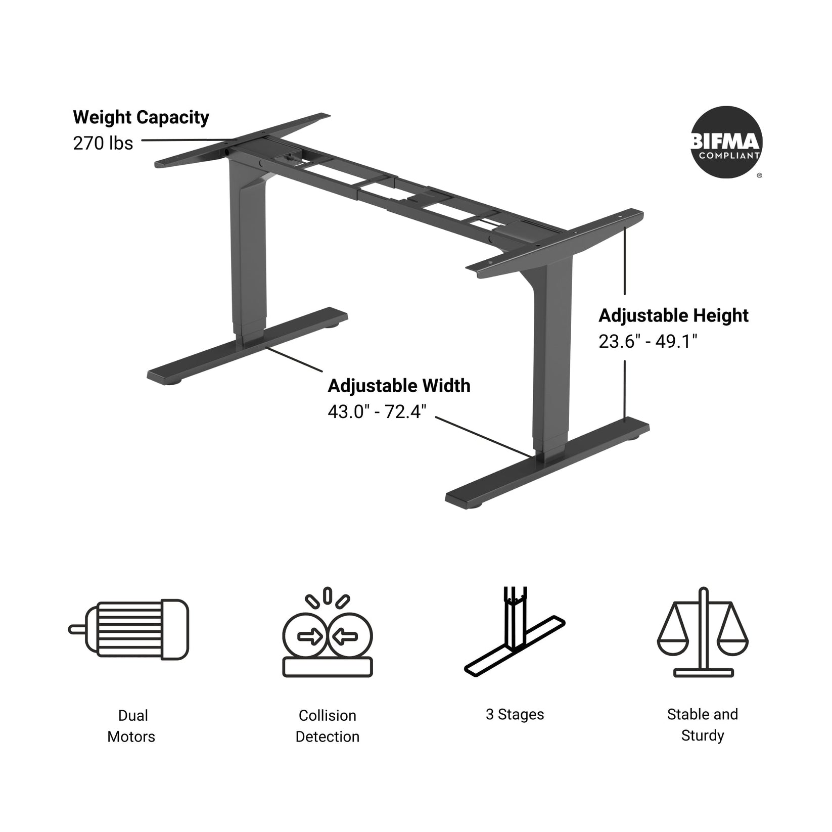 Solo Ryzer Frame-Dual Table Lift infographics